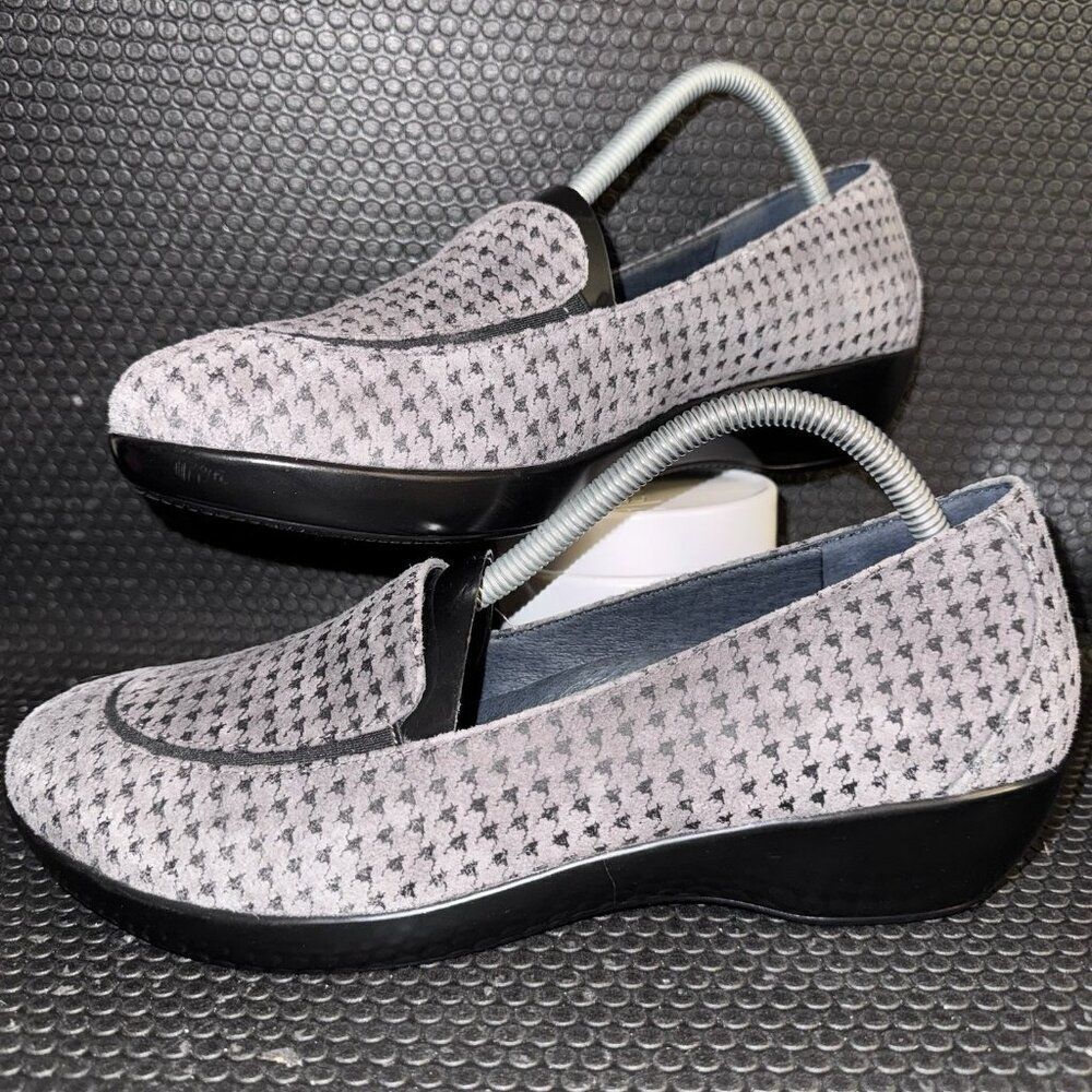 Dansko Debra Gray Black Houndstooth Loafer Slip On Shoe Womens Size 11-11.5 (41)